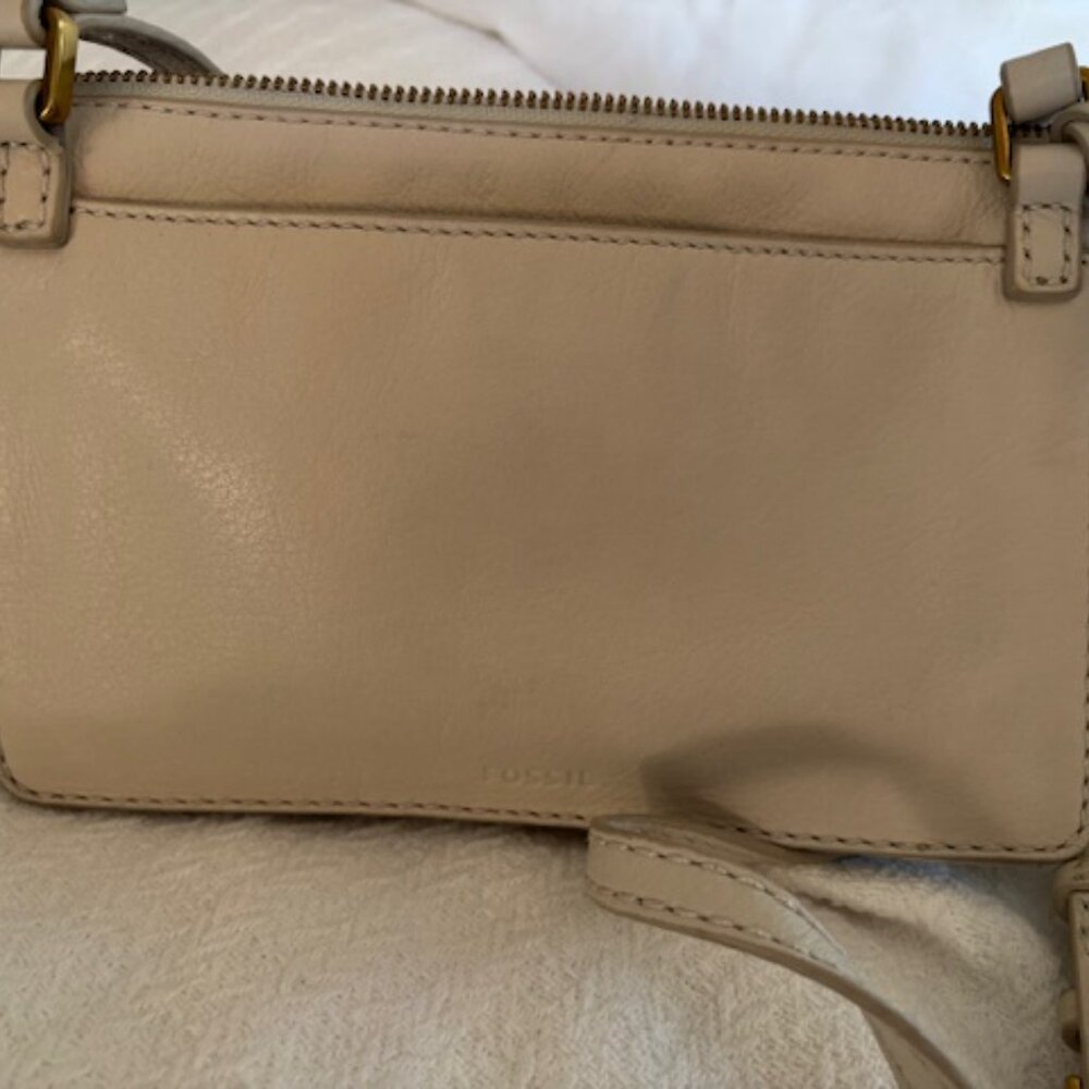 Fossil Ryder small cream crossbody leather bag - Picture 3 of 13